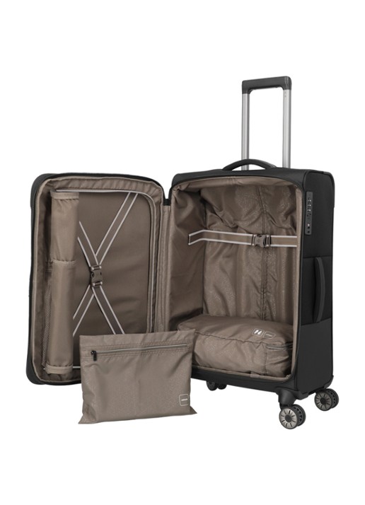 Travelite Crosslite 5.0 M vergrootbare spinner 66 cm - detail 2 zwart