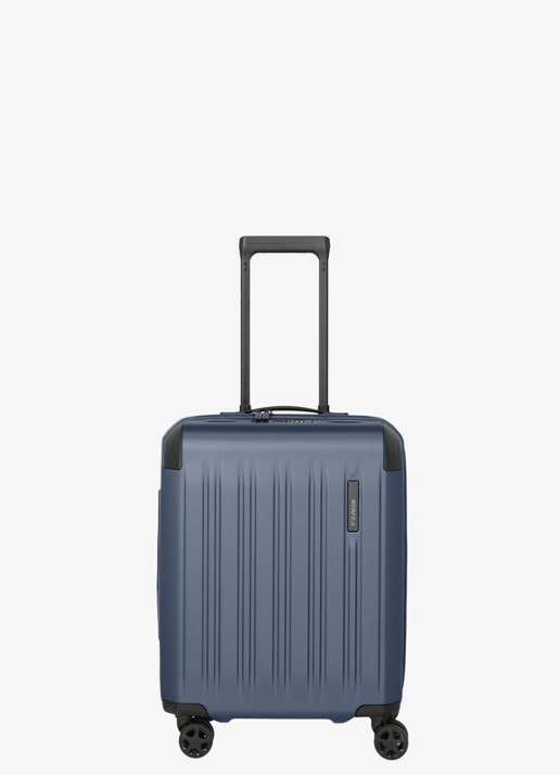 Travelite Dynamiic S vergrootbare spinner 55 cm - voorkant donkerblauw