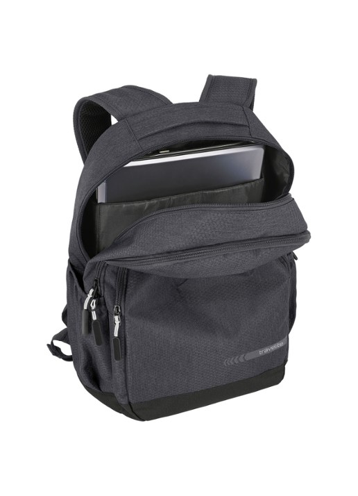 Travelite Kick Off rugzak met 15 inch laptopvak - voorkant 6 donkerblauw