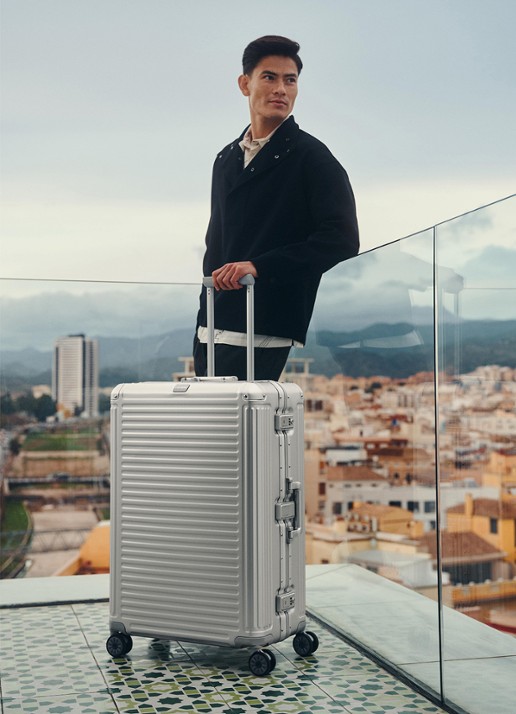 Travelite Next L spinner 77 cm - voorkant 5 zilver
