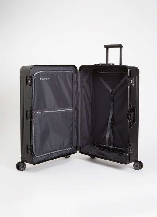 Travelite Next L spinner 77 cm - voorkant 2 zwart