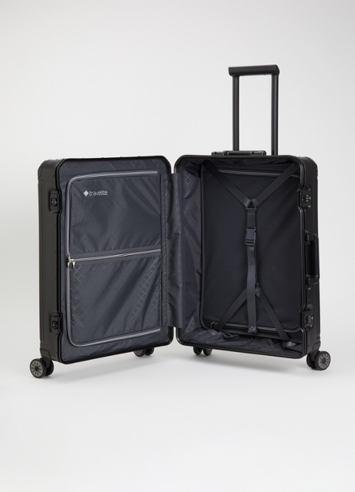 Travelite Next M spinner 67 cm - voorkant 3 zwart