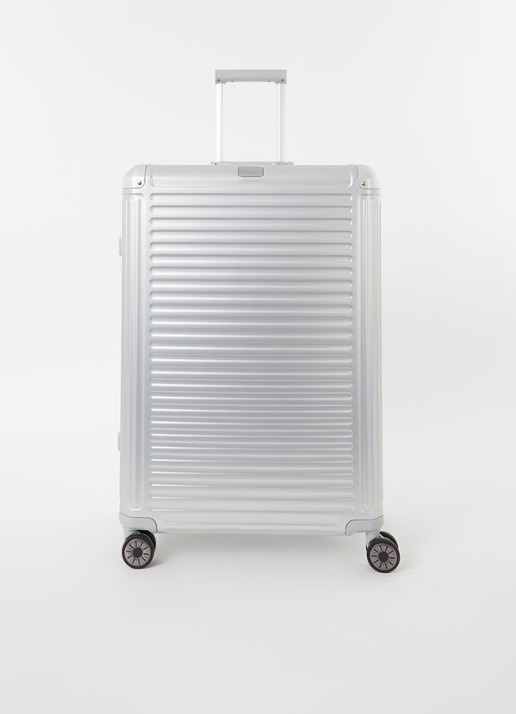 Travelite Next spinner 77 cm - voorkant zilver