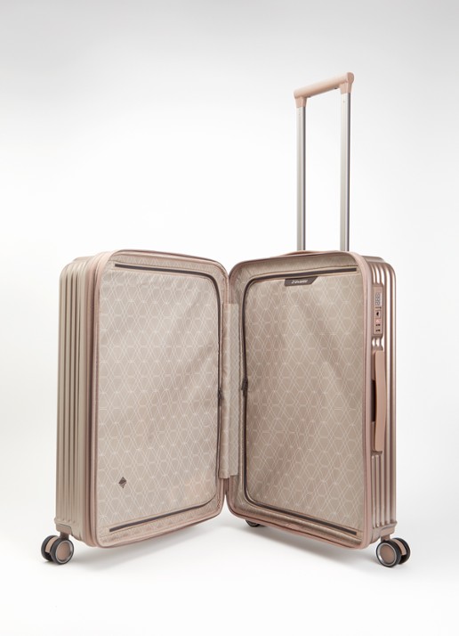 Travelite Paros vergrootbare spinner M 65 cm - voorkant 2 oudroze