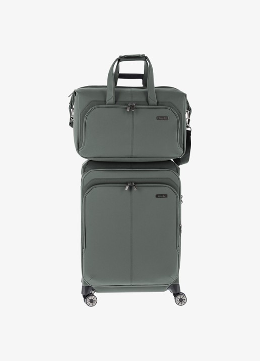 Travelite Priima weekendtas met afneembare schouderriem - voorkant 2 olijfgroen