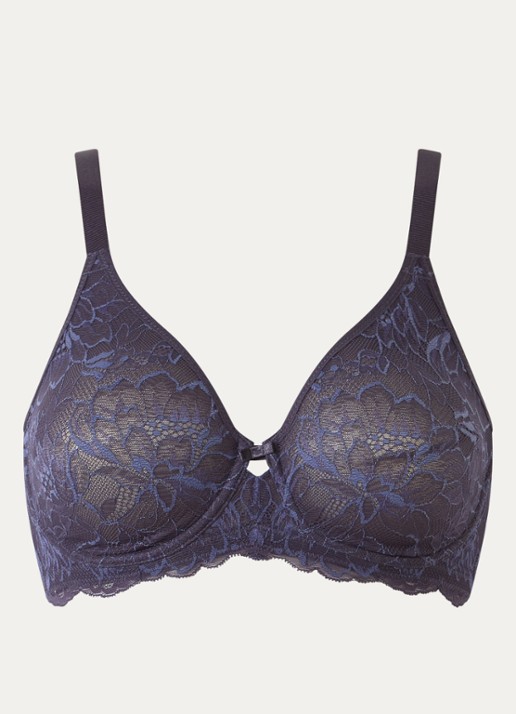 Triumph Amourette beugel bh van kant - voorkant indigo