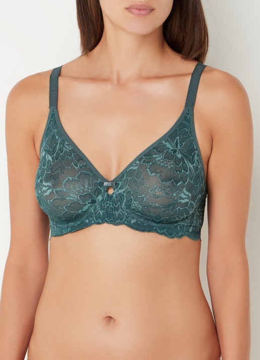 Triumph Amourette bh van kant met beugel - detail 2 groen