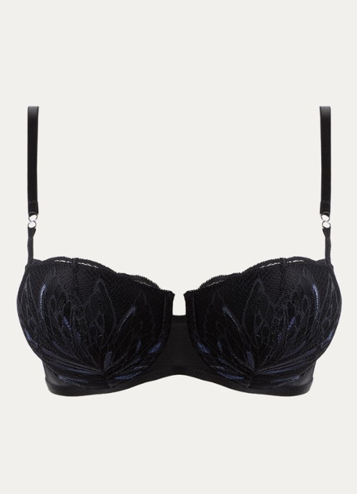 Triumph Crazy Stupid Love beugel bh van borduring - voorkant zwart