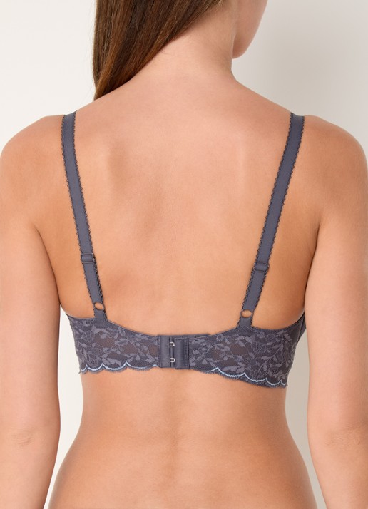 Triumph Sensual Spotlight voorgevormde bh met overlay van kant - achterkant donkerblauw