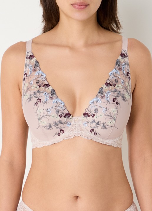 Triumph Sensual Spotlight voorgevormde bh met overlay van kant - detail 3 taupe