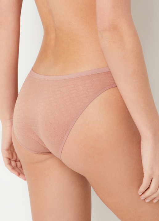 Triumph Signature slip van mesh met logoprint - achterkant 5 roestbruin