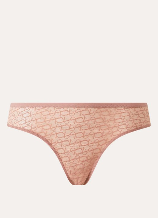 Triumph Signature slip van mesh met logoprint - voorkant roestbruin