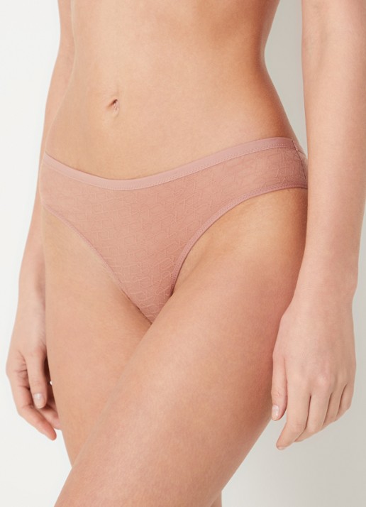 Triumph Signature slip van mesh met logoprint - voorkant 2 roestbruin