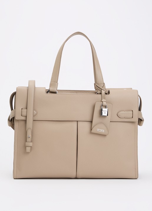 TUMI Agent Medium businesstas van leer met 13 inch laptopvak - unisex