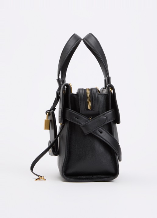 TUMI Agent Small handtas van leer - detail 4 zwart