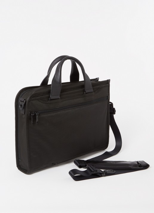 TUMI Alpha 3 businesstas met leren details - achterkant 3 zwart
