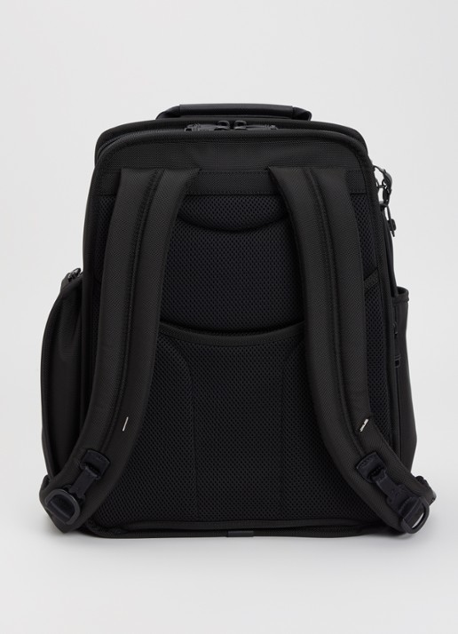TUMI Alpha 3 Compact Brief Pack rugzak met 15 inch laptopvak - achterkant zwart