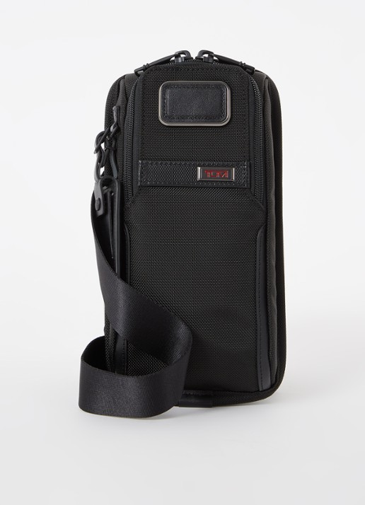 TUMI Alpha 3 Compact Sling crossbodytas met leren details