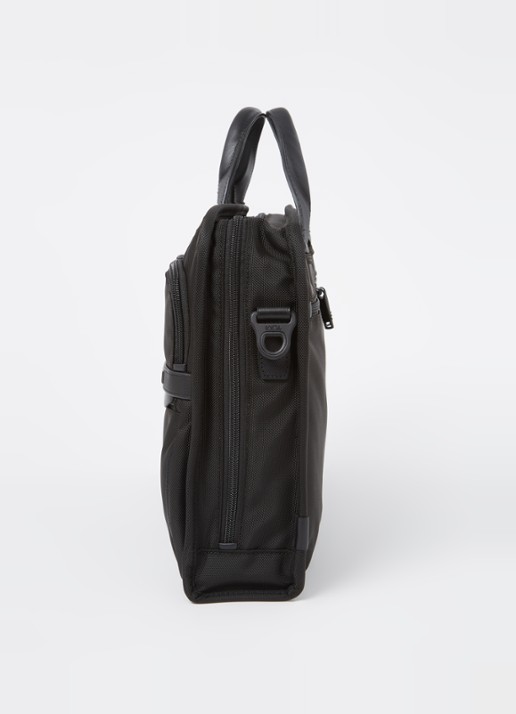 TUMI Alpha 3 Organizer Portfolio businesstas met leren details - detail 4 zwart