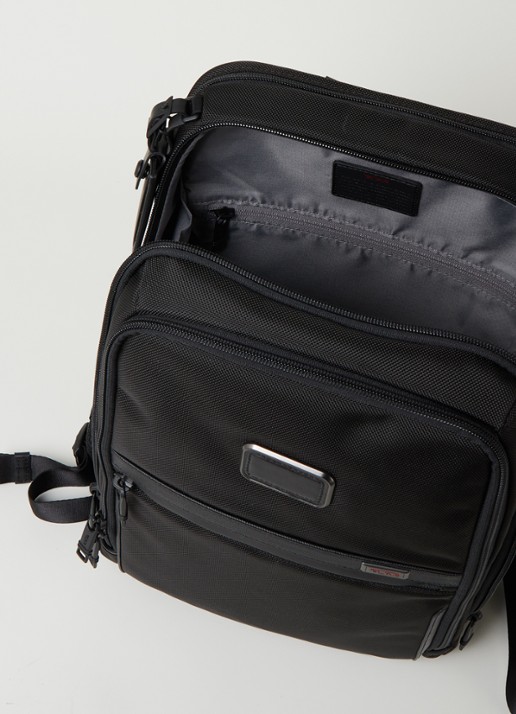 TUMI Alpha 3 Slim rugzak met 15 inch laptopvak - detail 2 zwart