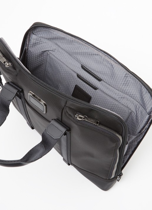 TUMI Alpha Bravo Academy businesstas met 15 inch laptopvak - detail zwart