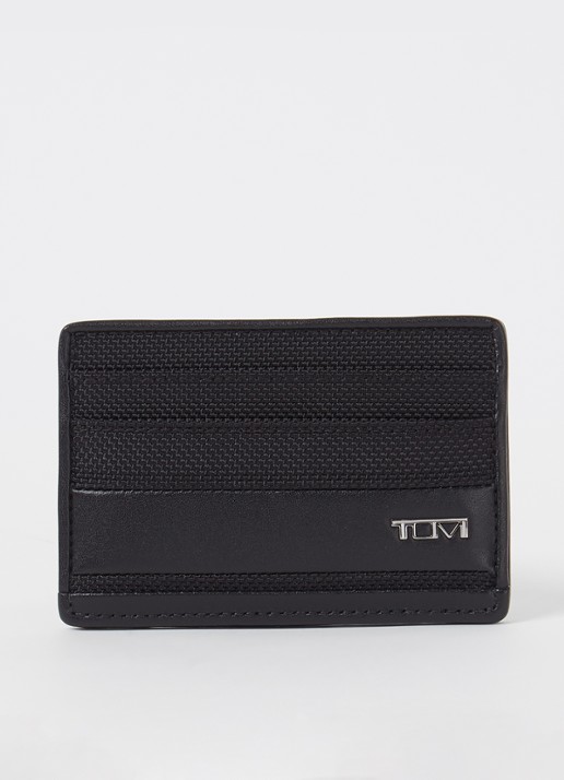 TUMI Alpha Slim pasjeshouder met logo - voorkant zwart
