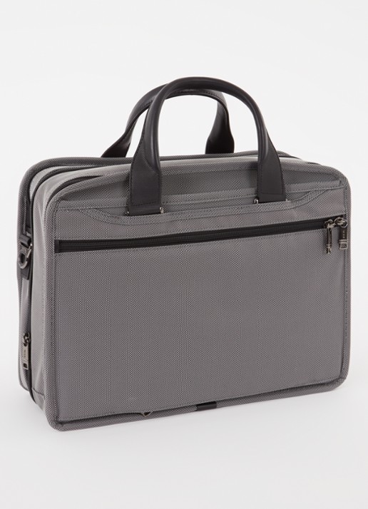 TUMI Alpha X businesstas met 15 inch laptopvak - achterkant grijs