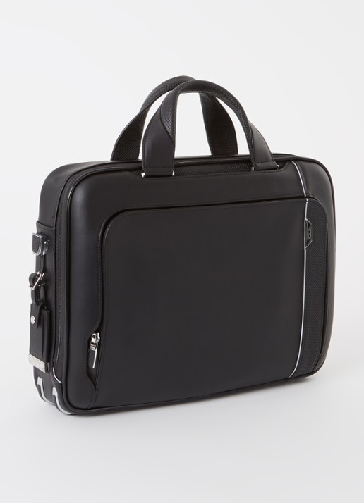 TUMI Arrivé Sadler businesstas met 15 inch laptopvak  - achterkant zwart
