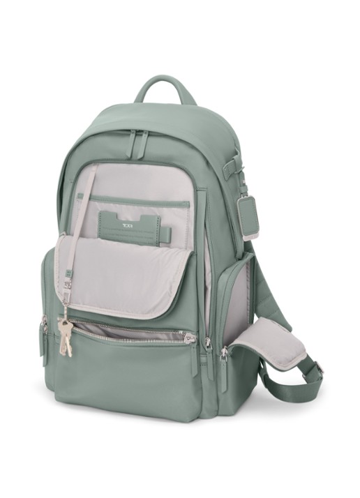 TUMI Celina rugzak met 16 inch laptopvak - voorkant 2 groen