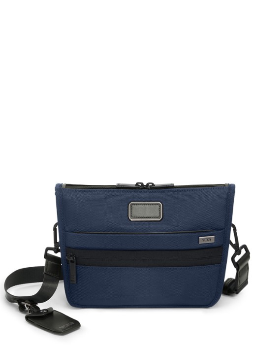 TUMI Crossbodytas met leren details en afneembare schouderriem