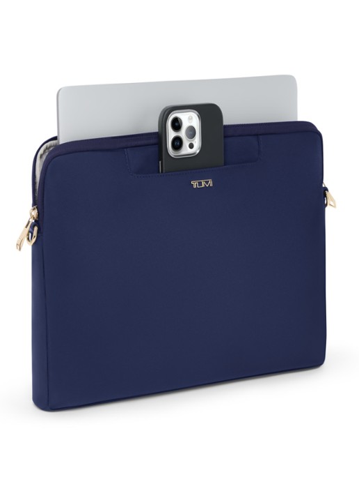 TUMI Dakota laptoptas met afneembare schouderriem - achterkant indigo