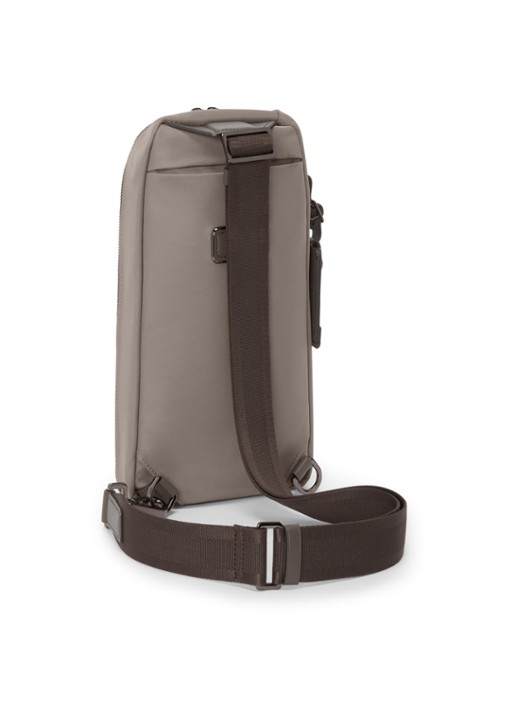 TUMI Gregory crossbodytas met leren details - detail 4 taupe