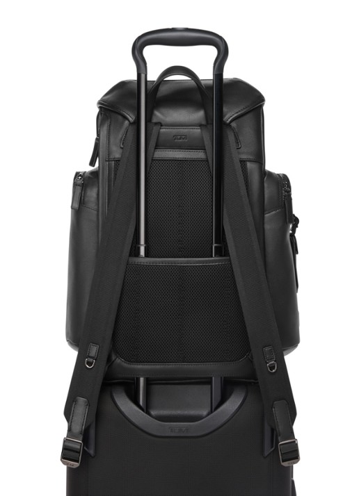 TUMI Griffen rugzak van leer met 13 inch laptopvak - detail 4 zwart