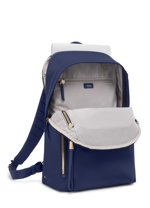 TUMI Halsey rugzak met 14 inch laptopvak - achterkant indigo
