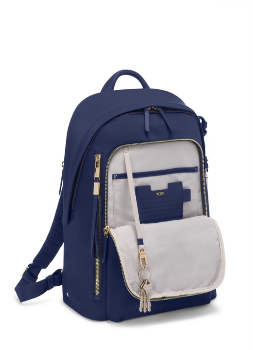TUMI Halsey rugzak met 14 inch laptopvak - voorkant 3 indigo