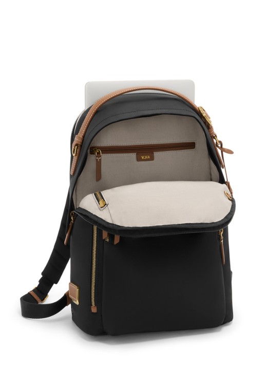 TUMI Halsey rugzak met 14 inch laptopvak - achterkant 6 zwart