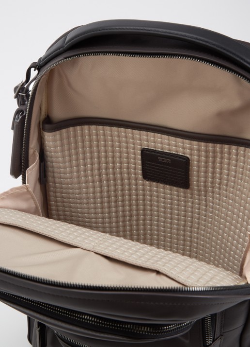TUMI Harrison Bradner rugzak met 14 inch laptopvak - unisex - detail 3 donkerbruin