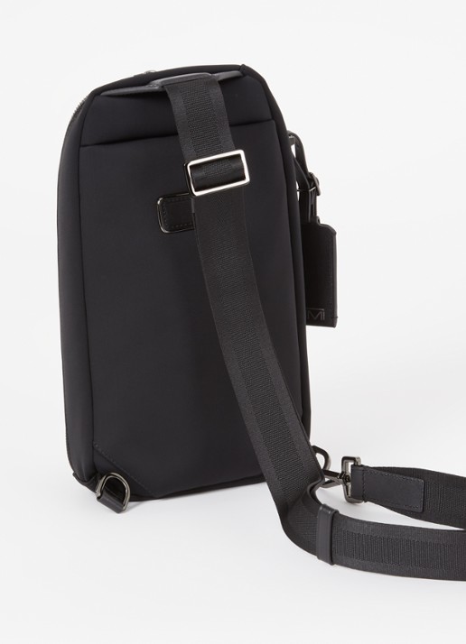TUMI Harrison Gregory Sling crossbodytas met leren details - achterkant 3 zwart
