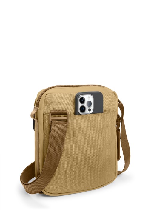 TUMI Junior crossbodytas met leren details - detail khaki