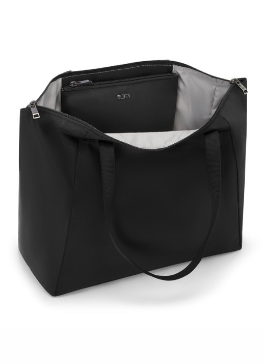 TUMI Just In Case Medium schoudertas met uitneembaar etui - achterkant antraciet