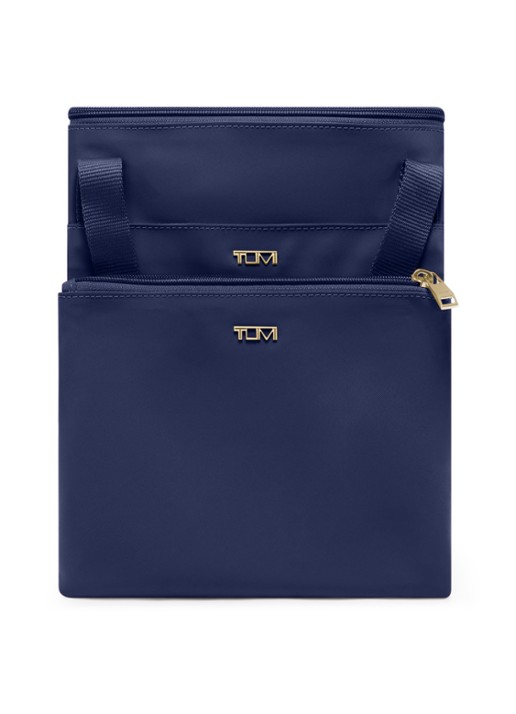 TUMI Just In Case Medium schoudertas met uitneembaar etui - achterkant 4 indigo