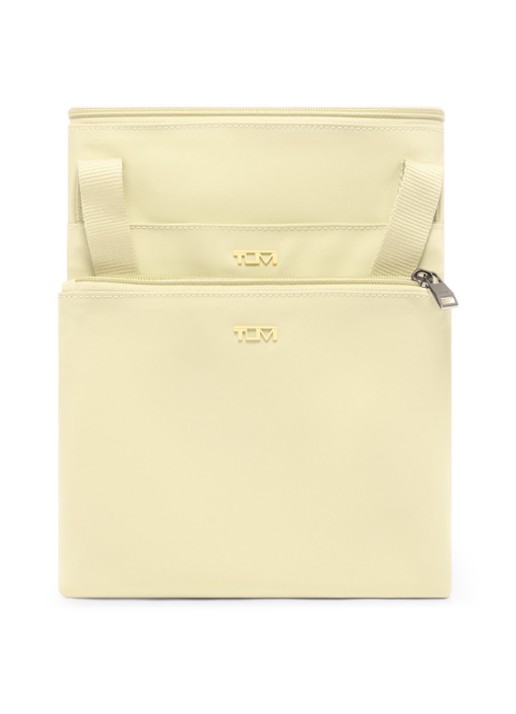 TUMI Just In Case Medium schoudertas met uitneembaar etui - achterkant geel
