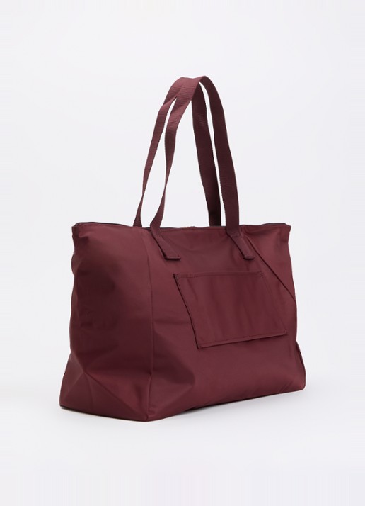 TUMI Just In Case Medium schoudertas met uitneembare etui - achterkant 7 bordeauxrood