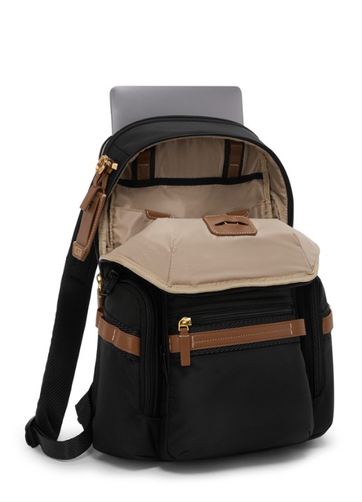 TUMI Navigation rugzak met 16 inch laptopvak - voorkant 2 zwart