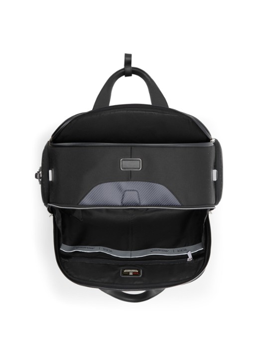 TUMI Quantum weekendtas met leren details - detail 2 donkerblauw