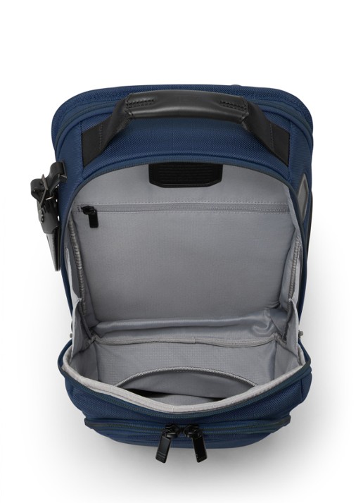 TUMI Rugzak met leren details en 16 inch laptopvak - detail 3 donkerblauw