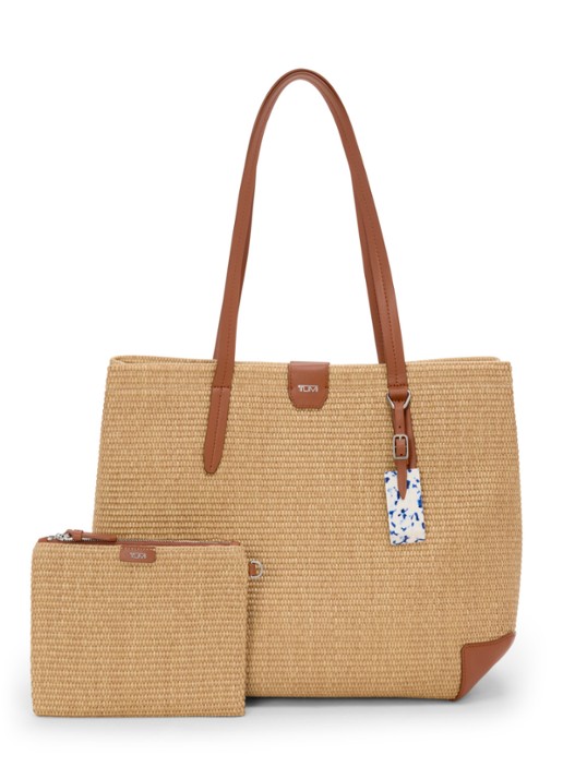 TUMI Schoudertas met uitneembare etui - voorkant 2 beige
