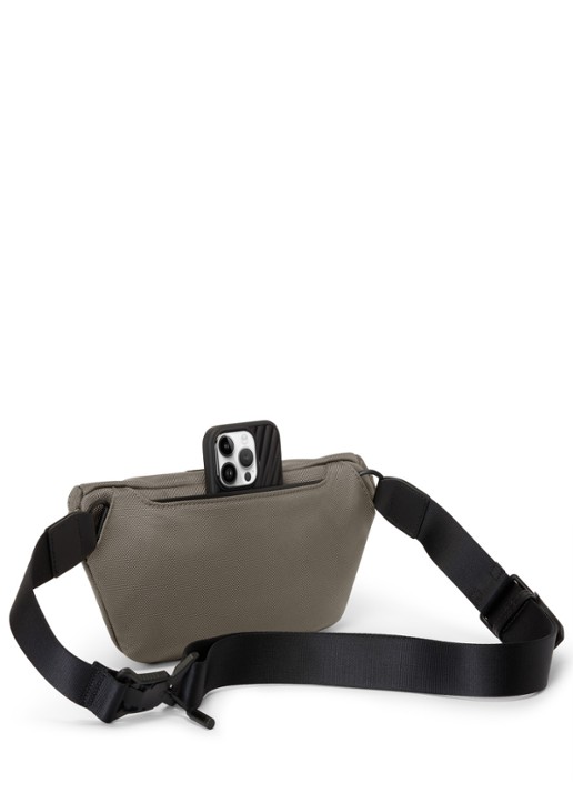 TUMI Sling heuptas met leren details - detail 3 grijs