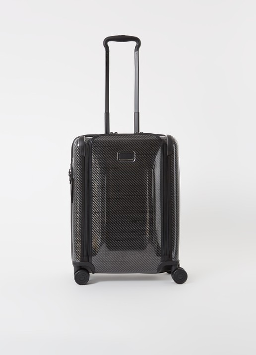 TUMI Tegra-Lite Continental Front Pocket vergrootbare  spinner 55 cm  - voorkant 4 zwart