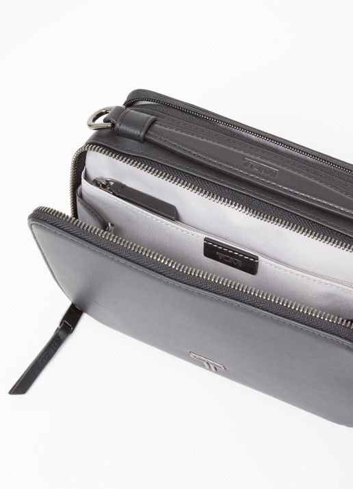 TUMI Voyageur Myla crossbodytas van leer - detail 2 zwart